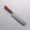 Seisuke VG1 Hammered Nakiri 165mm Mahogany Handle - Japanny - Best Japanese Knife