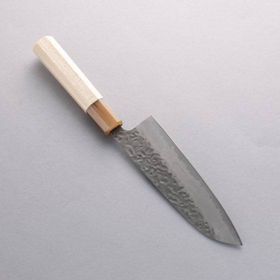 Seisuke Kumo White Steel No.1 Hammered Santoku 165mm Magnolia Handle - Japanny - Best Japanese Knife