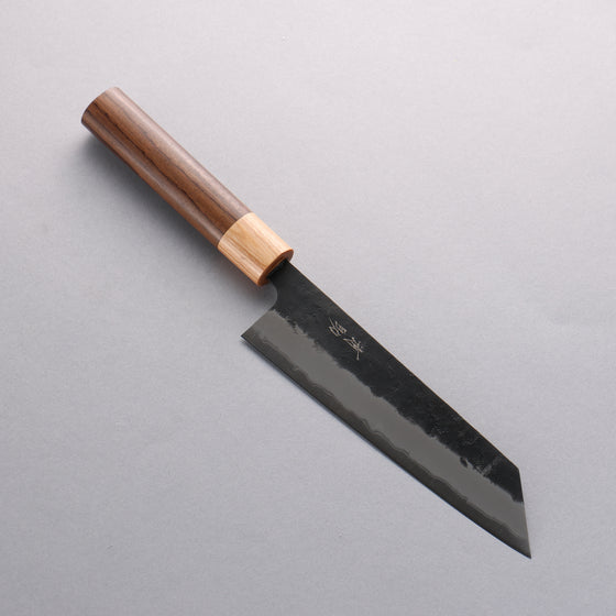 Seisuke Blue Super Black Nashiji Bunka 170mm Rosewood (Ferrule: White Pakka Wood) Handle - Japanny - Best Japanese Knife