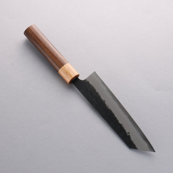 Seisuke Blue Super Black Nashiji Bunka 170mm Rosewood (Ferrule: White Pakka Wood) Handle - Japanny - Best Japanese Knife