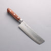 Seisuke VG10 17 Layer Damascus Nakiri 165mm Mahogany Handle - Japanny - Best Japanese Knife