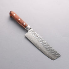  Seisuke VG10 17 Layer Damascus Nakiri 165mm Mahogany Handle - Japanny - Best Japanese Knife