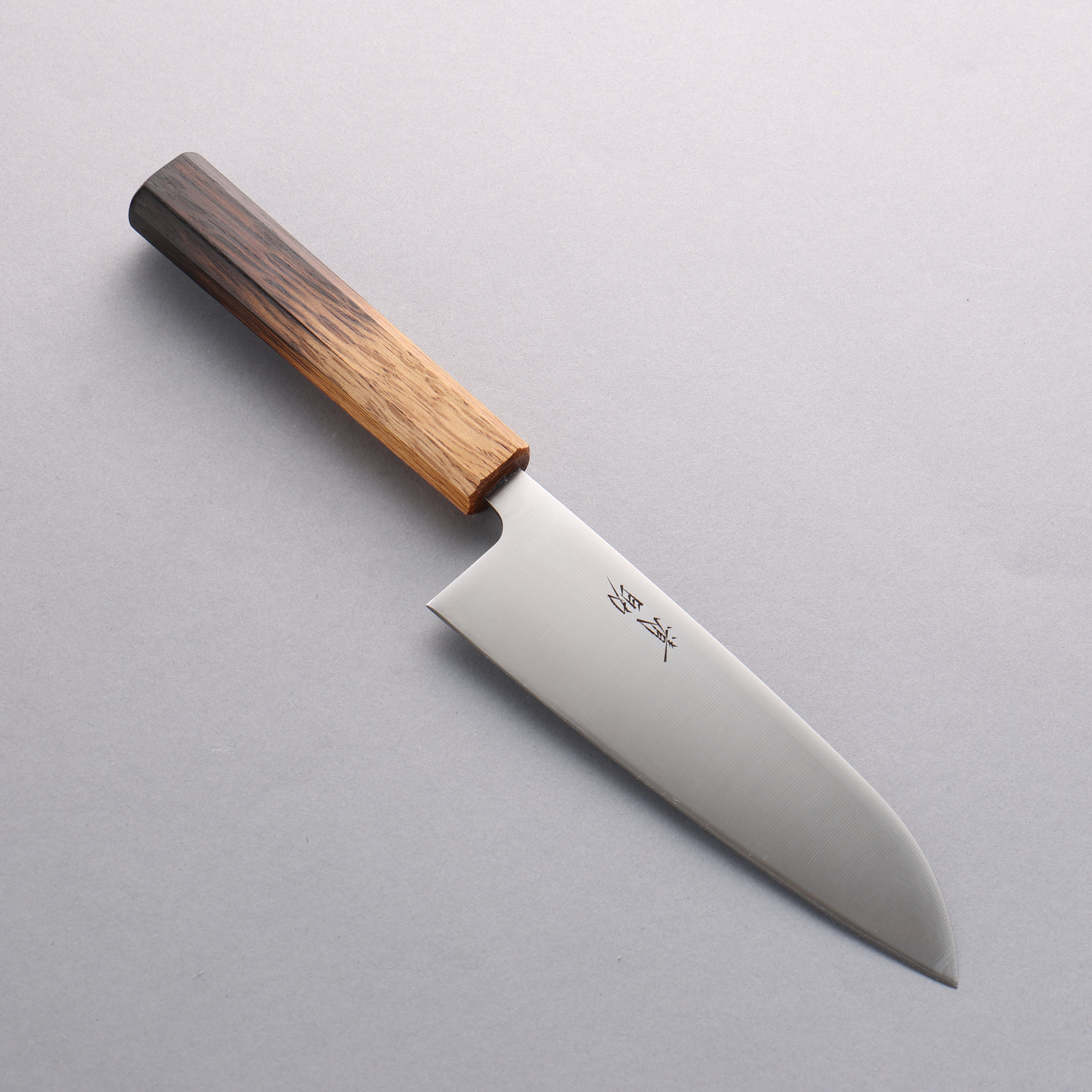 Seisuke AUS8 Coreless Santoku 180mm Burnt Oak Handle - Japanny - Best Japanese Knife