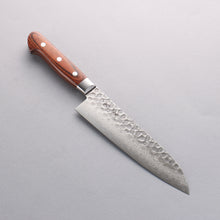  Seisuke VG10 17 Layer Damascus Santoku 180mm Mahogany Handle - Japanny - Best Japanese Knife