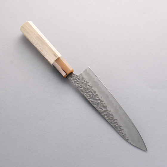 Seisuke Kumo White Steel No.1 Hammered Gyuto 180mm Magnolia Handle - Japanny - Best Japanese Knife