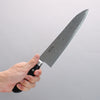 Seisuke Nami AUS10 Mirrored Finish Damascus Gyuto 210mm Black Pakka wood Handle - Japanny - Best Japanese Knife