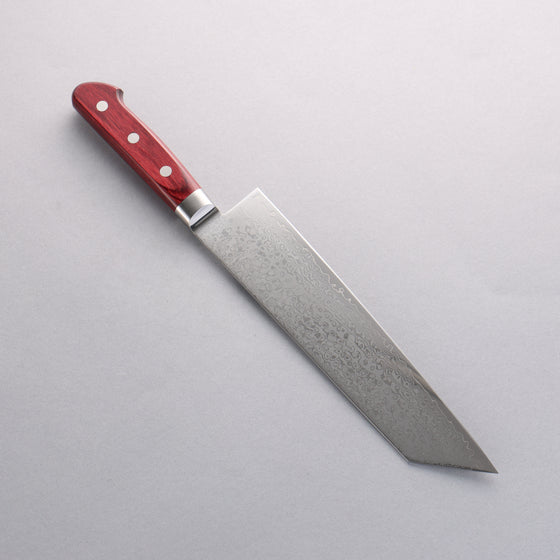 Seisuke VG10 33 Layer Mirrored Finish Damascus Kiritsuke Gyuto 210mm Red Pakka wood Handle - Japanny - Best Japanese Knife