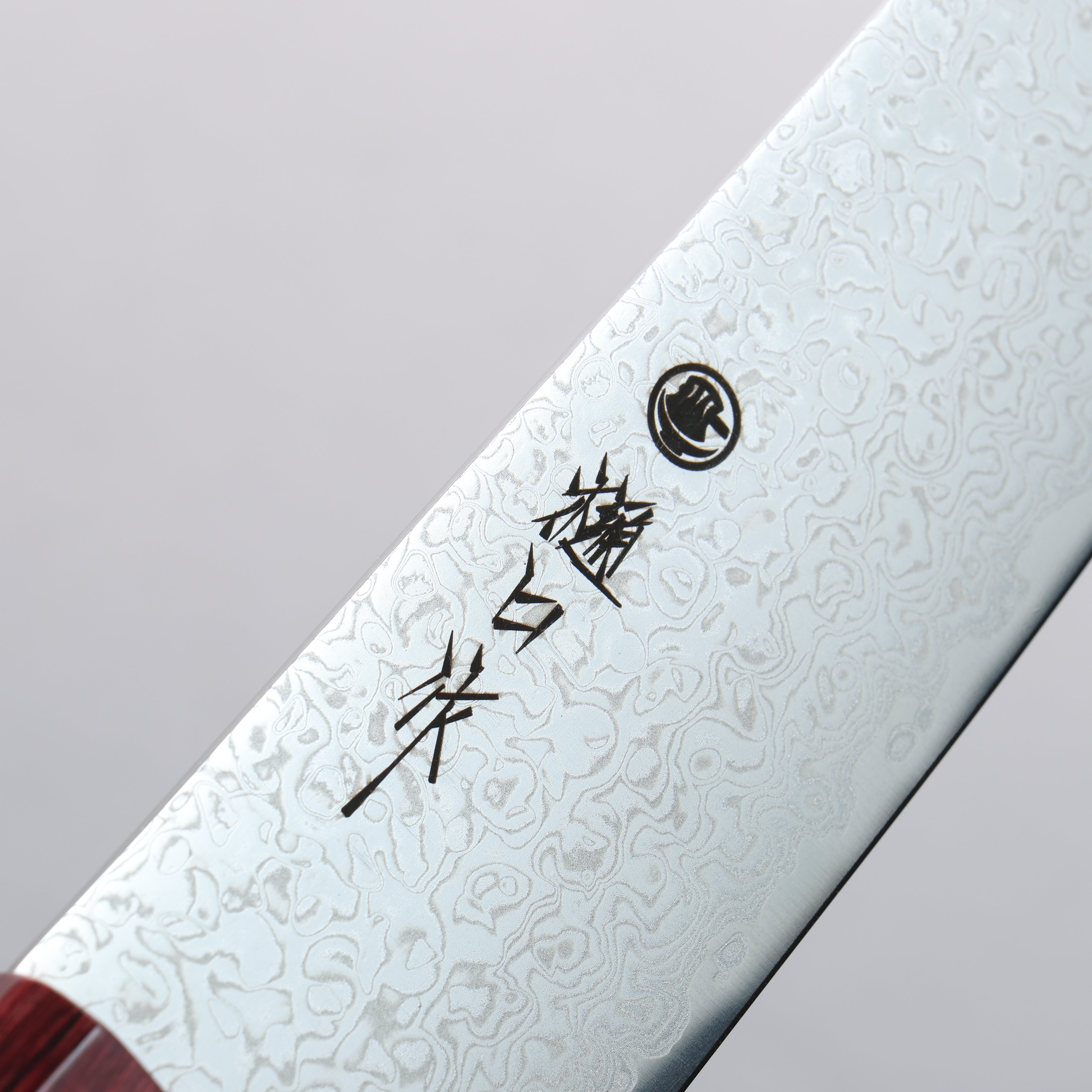 Higuchi SG2 Damascus Kiritsuke Santoku 180mm Red Pakka wood Handle - Japanny - Best Japanese Knife