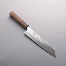  Seisuke Stainless Steel 440C Hammered Damascus Migaki Finished Kiritsuke Gyuto  210mm Oak Handle