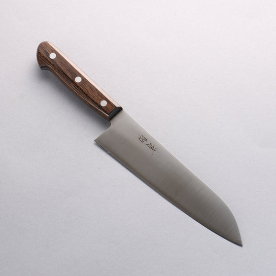 Seisuke SLD Migaki Polish Finish Santoku  180mm Brown Pakka wood Handle