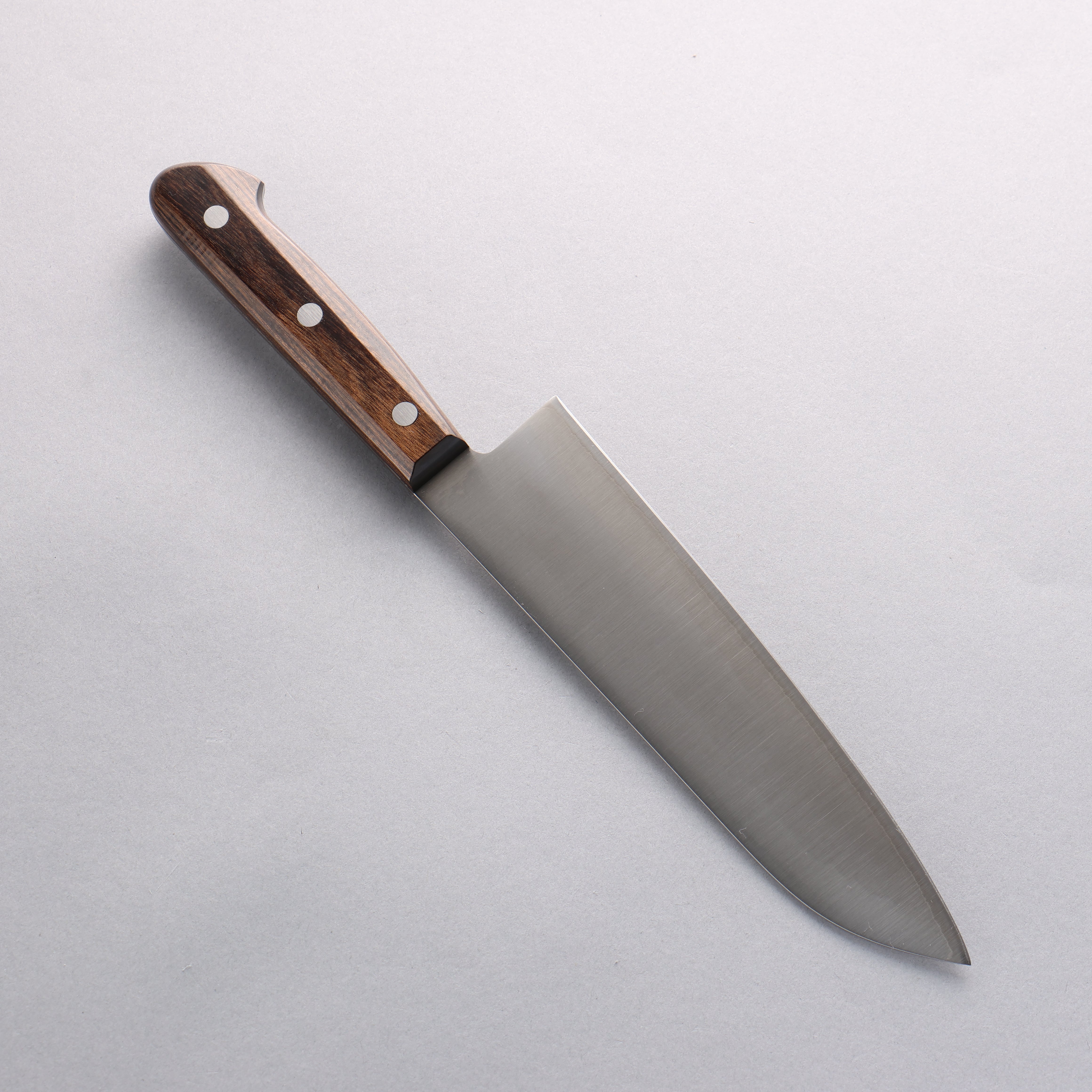 Seisuke SLD Migaki Polish Finish Santoku 180mm Brown Pakka wood Handle - Japanny - Best Japanese Knife