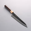 Seisuke Shitan Blue Super Hammered Kurouchi Gyuto 210mm Shitan Handle - Japanny - Best Japanese Knife