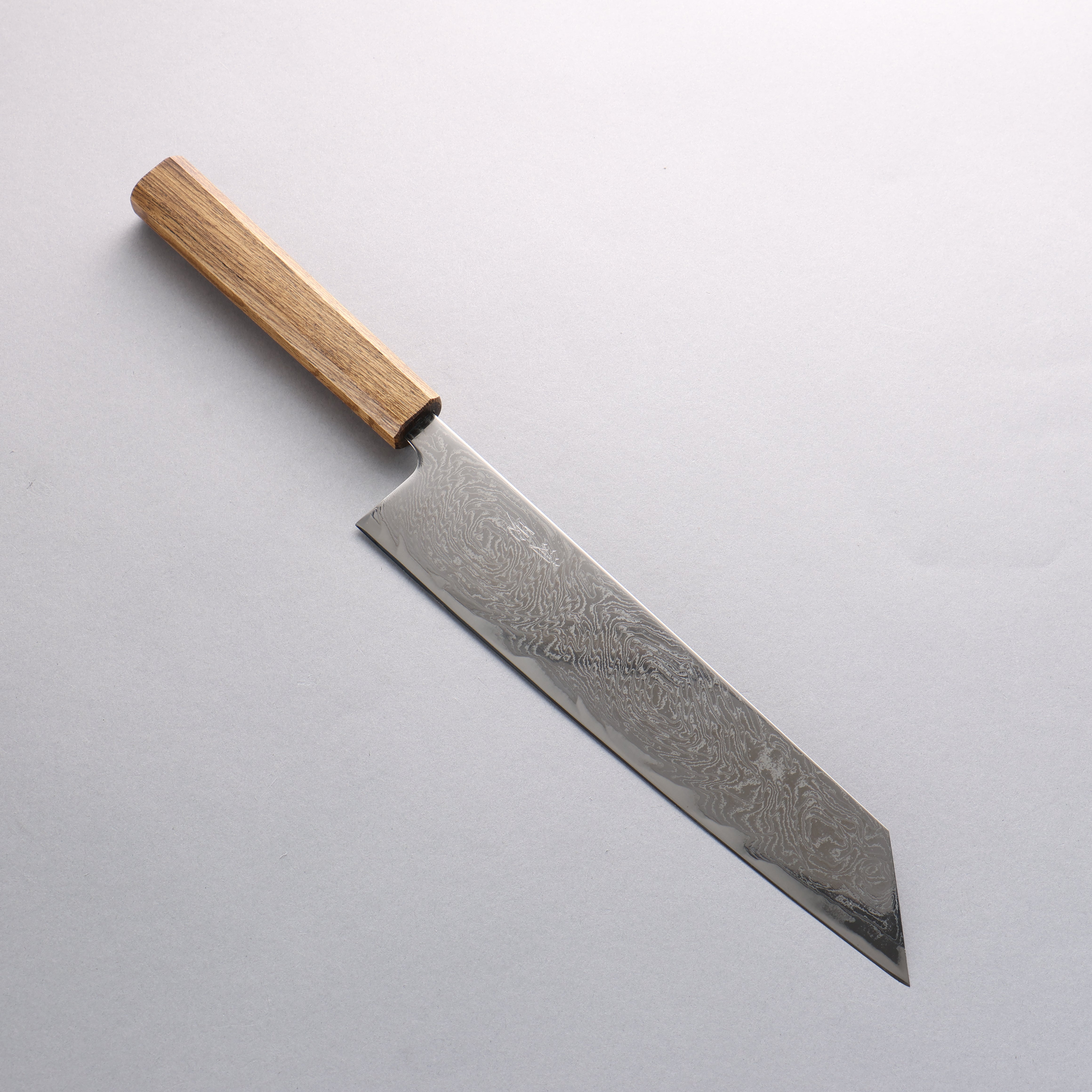 Seisuke Nami AUS10 Mirrored Finish Damascus Kiritsuke 240mm Oak Handle - Japanny - Best Japanese Knife
