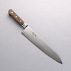 Seisuke VG10 33 Layer Mirrored Finish Damascus Gyuto  240mm Brown Pakka wood Handle