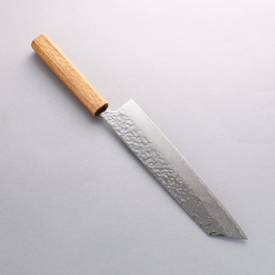 Seisuke Tsukikage AUS10 Migaki Finished Hammered Damascus Kiritsuke 240mm Oak Handle - Japanny - Best Japanese Knife