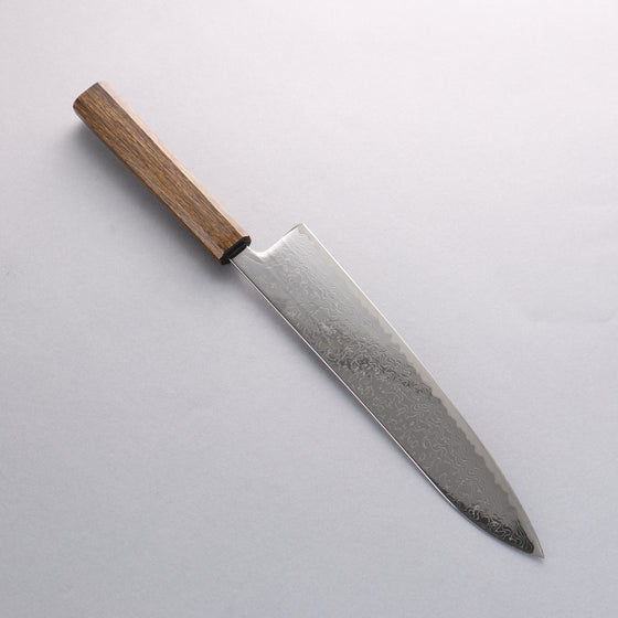 Seisuke VG10 Mirrored Finish Damascus Gyuto  240mm Oak Handle