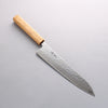 Seisuke Tsukikage AUS10 Migaki Finished Hammered Damascus Gyuto 240mm Oak Handle - Japanny - Best Japanese Knife