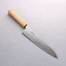  Seisuke Tsukikage AUS10 Migaki Finished Hammered Damascus Gyuto 240mm Oak Handle - Japanny - Best Japanese Knife