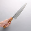 Seisuke Tsukikage AUS10 Migaki Finished Hammered Damascus Gyuto 240mm Oak Handle - Japanny - Best Japanese Knife