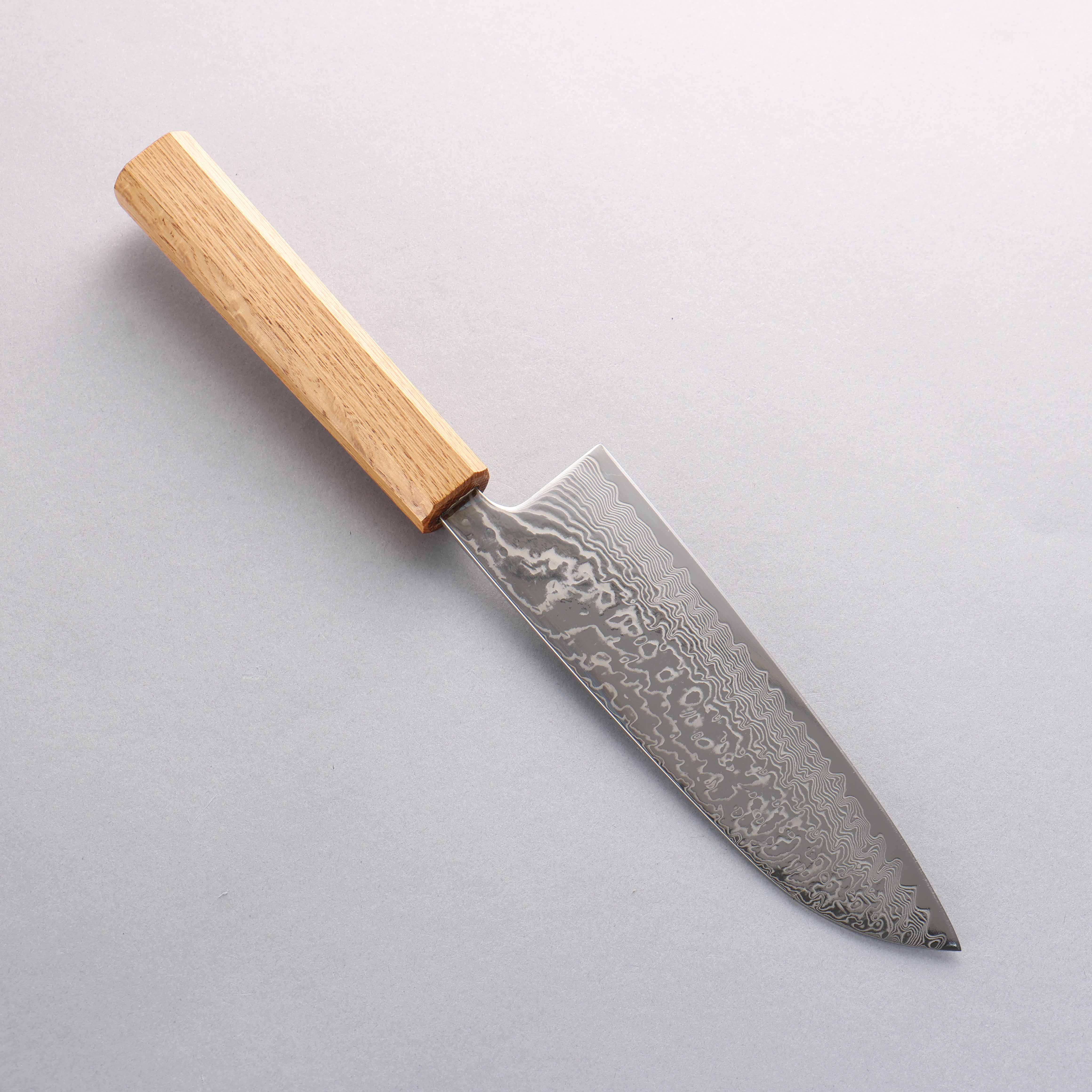 Seisuke SLD 49 Layer Damascus Santoku 165mm Oak Handle - Japanny - Best Japanese Knife