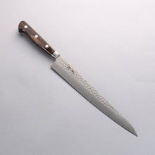  Seisuke AUS8 Hammered Sujihiki 240mm with Brown Pakka wood Handle - Japanny - Best Japanese Knife