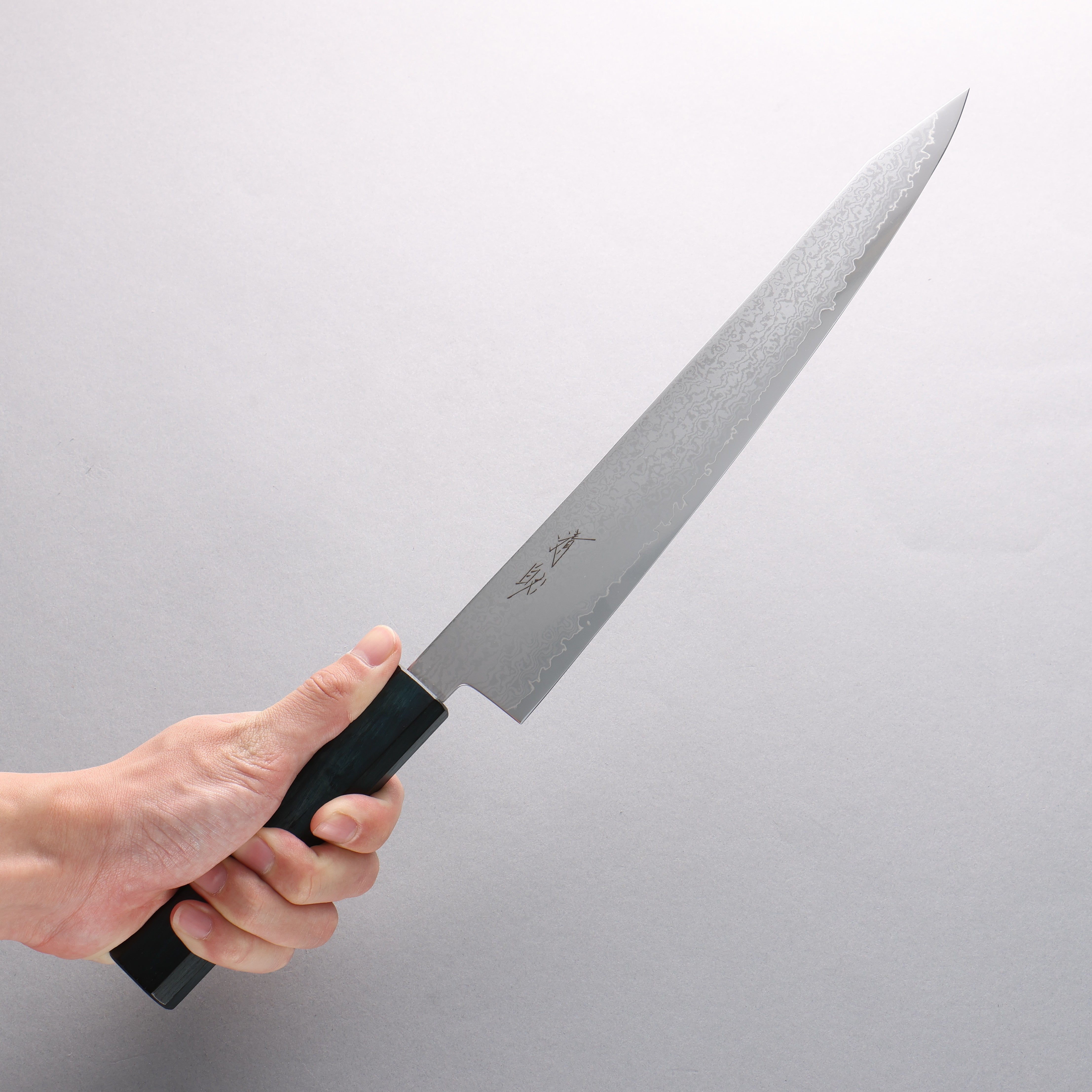 Seisuke VG10 Damascus Kiritsuke Sujihiki 270mm Oak (Indigo Dyed) Handle - Japanny - Best Japanese Knife