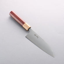  Seisuke Stainless Steel 440C Santoku 165mm Purpleheart (Ferrule: Oak) Handle - Japanny - Best Japanese Knife