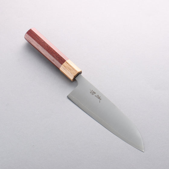 Seisuke Stainless Steel 440C Santoku 165mm Purpleheart (Ferrule: Oak) Handle - Japanny - Best Japanese Knife