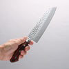 Seisuke VG10 33 Layer Hammered Damascus Santoku 170mm Mahogany Handle - Japanny - Best Japanese Knife