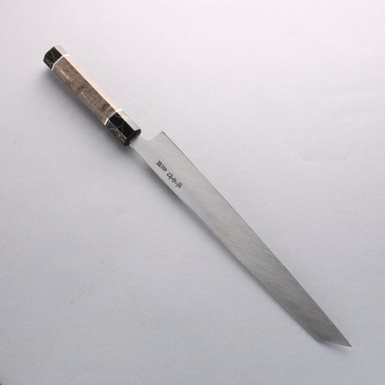 Sakai Takayuki Byakko White Steel No.1 Kiritsuke Yanagiba 300mm Stabilized wood Handle with Sheath - Japanny - Best Japanese Knife