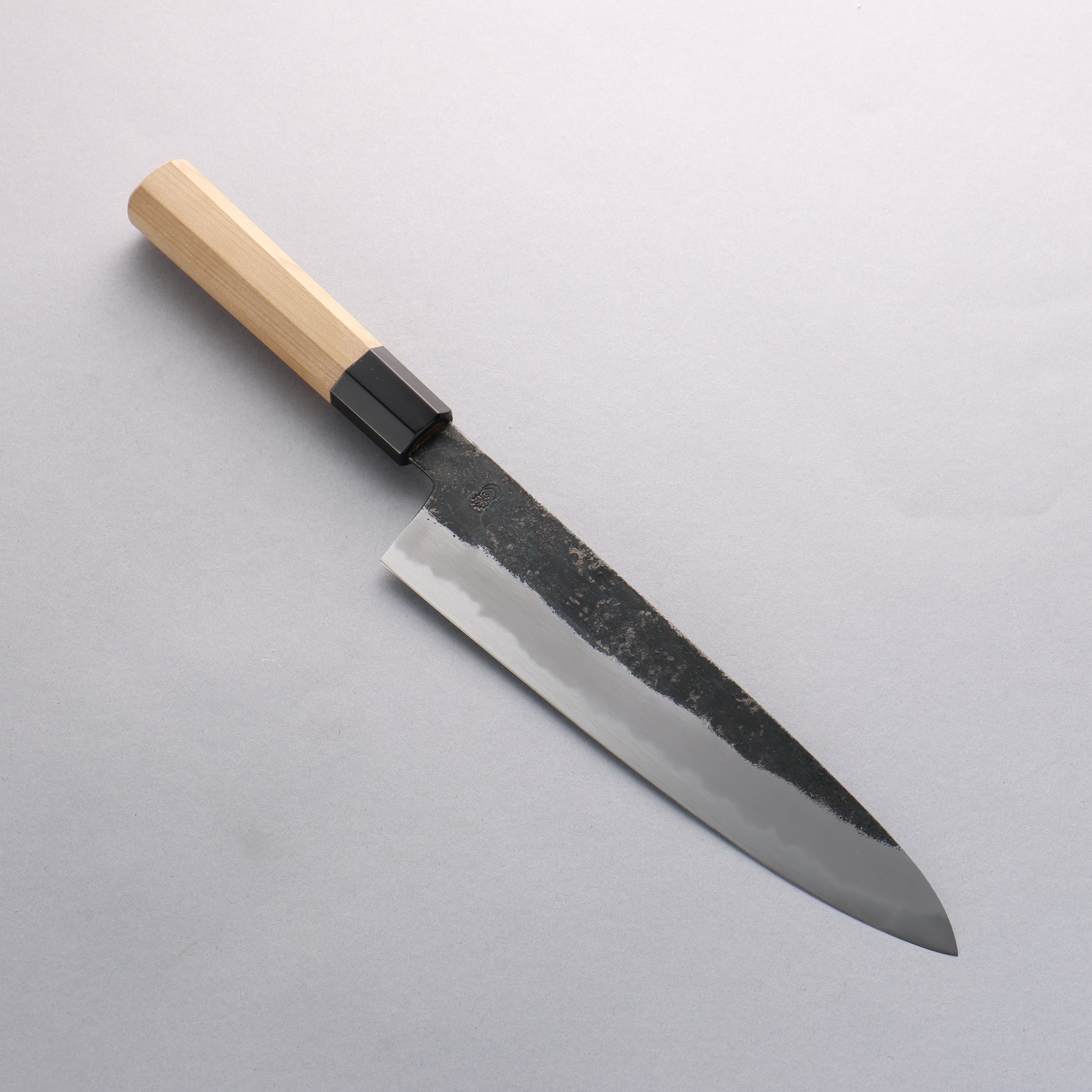 Kikuzuki White Steel No.2 Black Finished Gyuto 240mm Magnolia Handle - Japanny - Best Japanese Knife