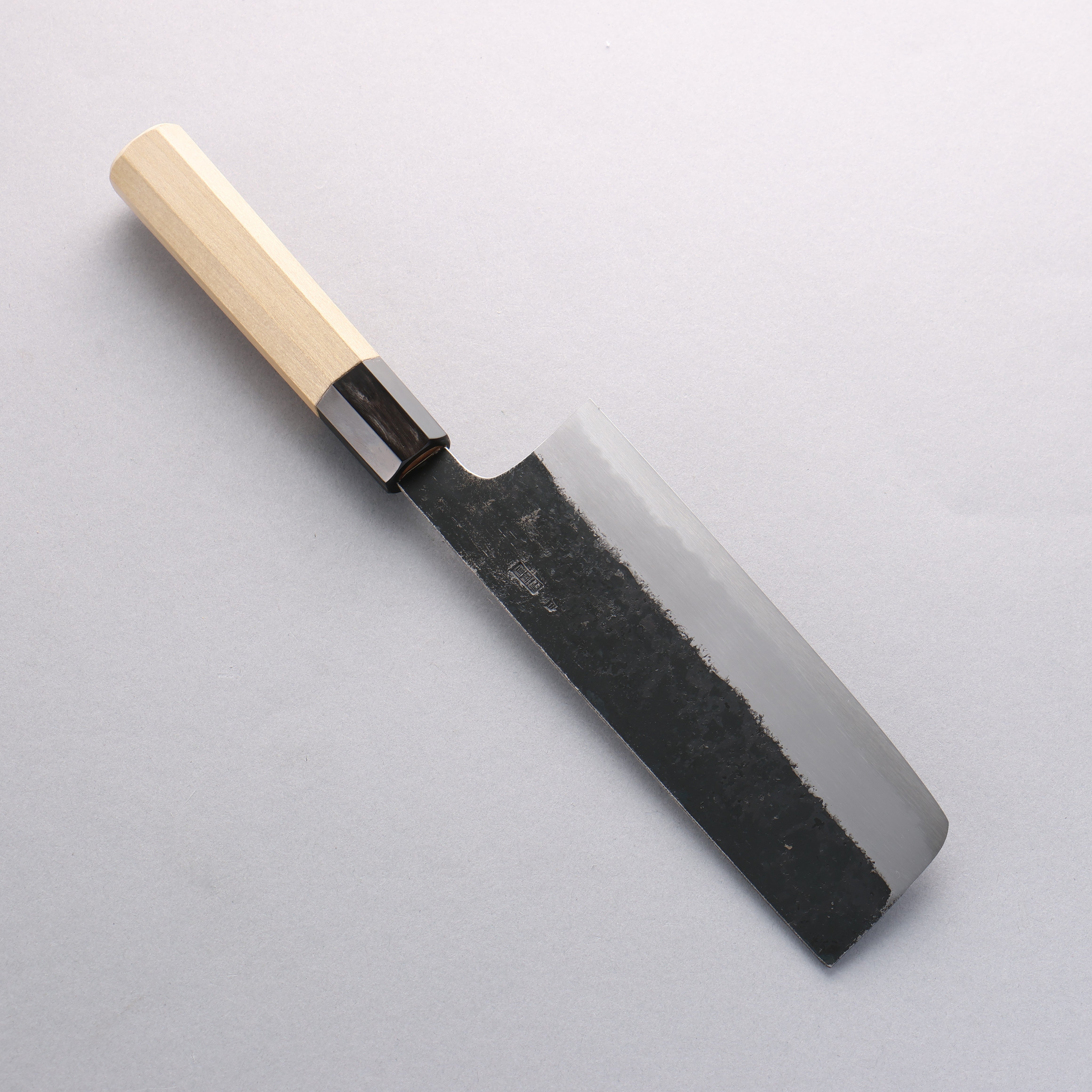 Kikuzuki White Steel No.2 Black Finished Nakiri 180mm Magnolia Handle - Japanny - Best Japanese Knife