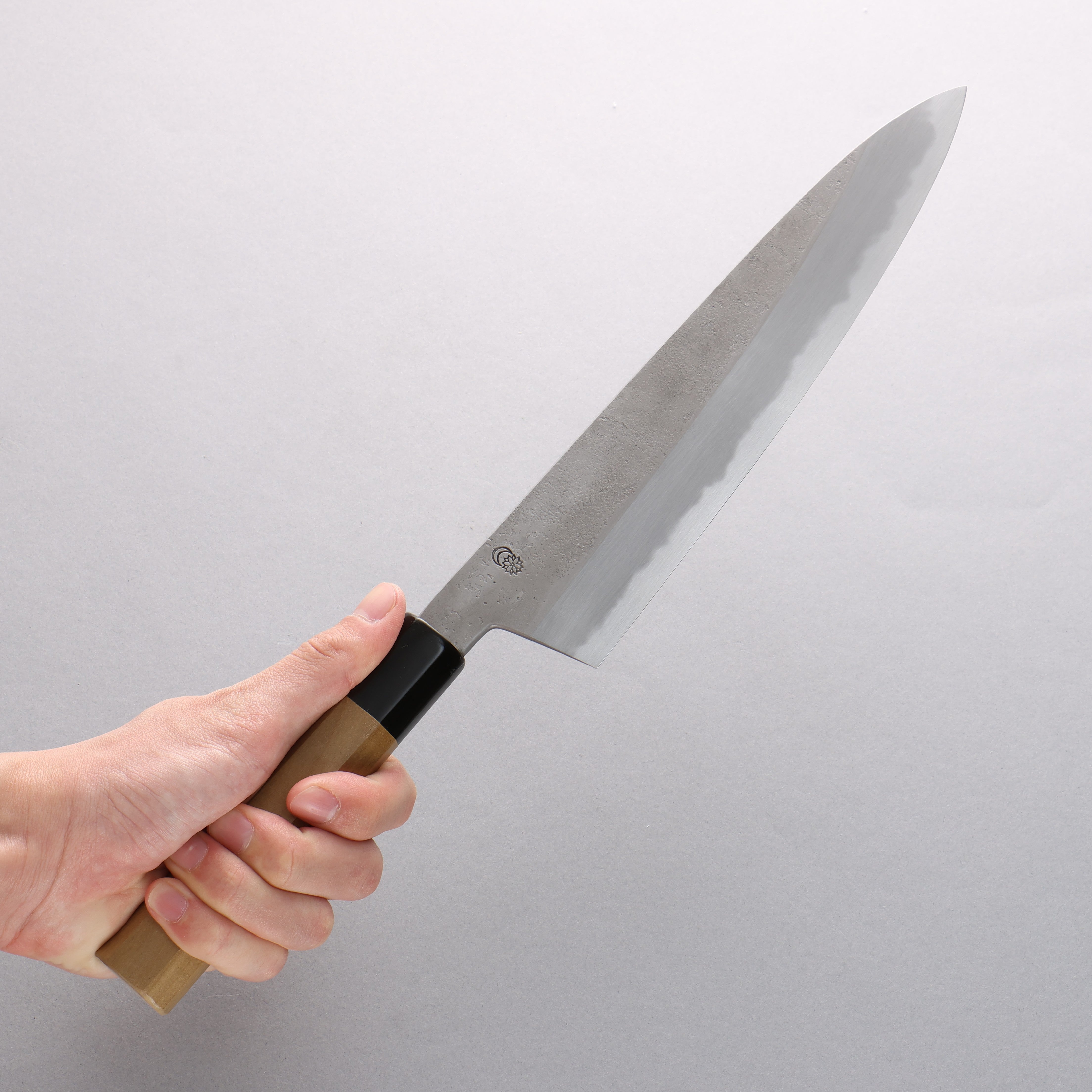 Kikuzuki White Steel No.2 Nashiji Gyuto 240mm Magnolia Handle - Japanny - Best Japanese Knife
