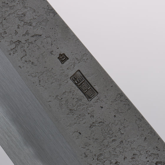 Kikuzuki White Steel No.2 Nashiji Kiritsuke Santoku 180mm Magnolia Handle - Japanny - Best Japanese Knife