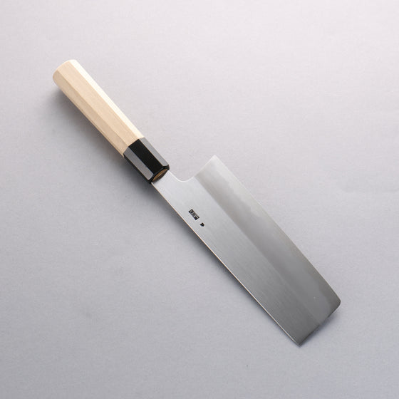 Kikuzuki White Steel No.2 Kasumitogi Nakiri 180mm Magnolia Handle - Japanny - Best Japanese Knife