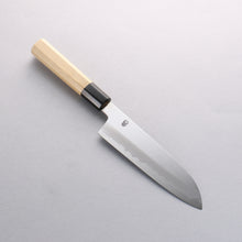  Kikuzuki White Steel No.2 Kasumitogi Santoku 180mm Magnolia Handle - Japanny - Best Japanese Knife