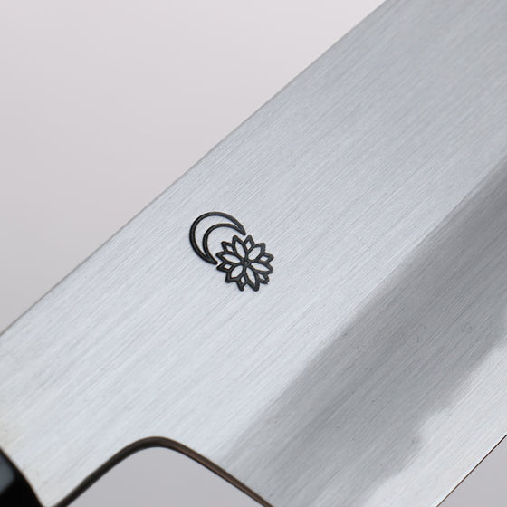 Kikuzuki White Steel No.2 Kasumitogi Santoku 180mm Magnolia Handle - Japanny - Best Japanese Knife