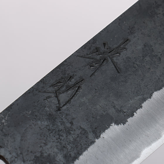Seisuke Kurumi Blue Steel Kurouchi Usuba 165mm Walnut(With Double Red Pakka wood) Handle - Japanny - Best Japanese Knife