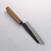 Oul Blue Super Black Nashiji Bunka 170mm Oak Handle - Japanny - Best Japanese Knife