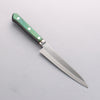 Sakai Kikumori Blue Steel No.1 Petty-Utility 150mm Green Pakka wood Handle - Japanny - Best Japanese Knife