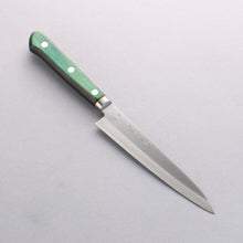  Sakai Kikumori Blue Steel No.1 Petty-Utility 150mm Green Pakka wood Handle - Japanny - Best Japanese Knife