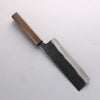 Kyohei Shindo Blue Steel Black Finished Nakiri 170mm Live oak Lacquered Handle - Japanny - Best Japanese Knife