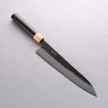  Seisuke Shitan Blue Super Hammered Kurouchi Gyuto 240mm Shitan Handle - Japanny - Best Japanese Knife