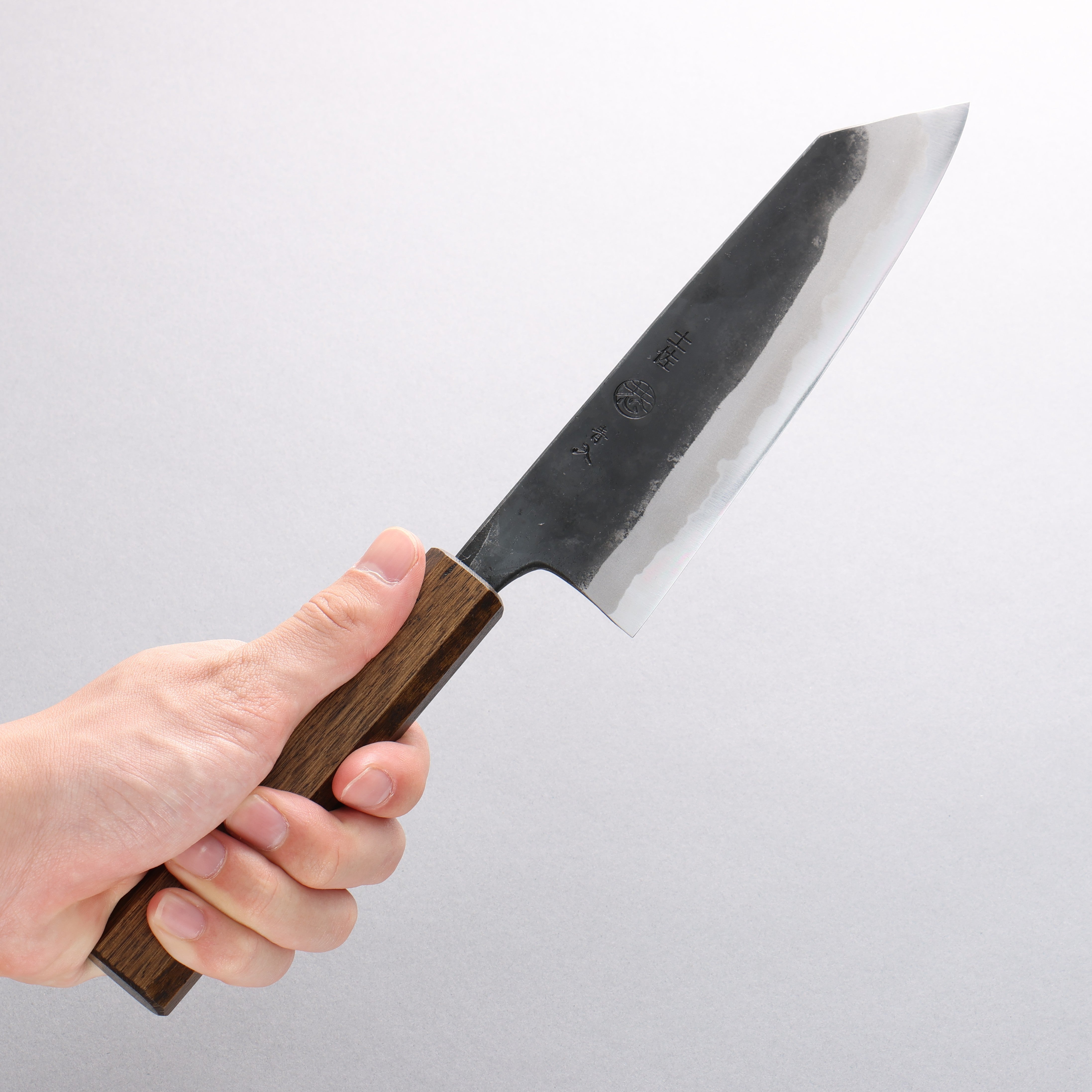 Kyohei Shindo Blue Steel Black Finished Bunka 165mm Live oak Lacquered Handle - Japanny - Best Japanese Knife