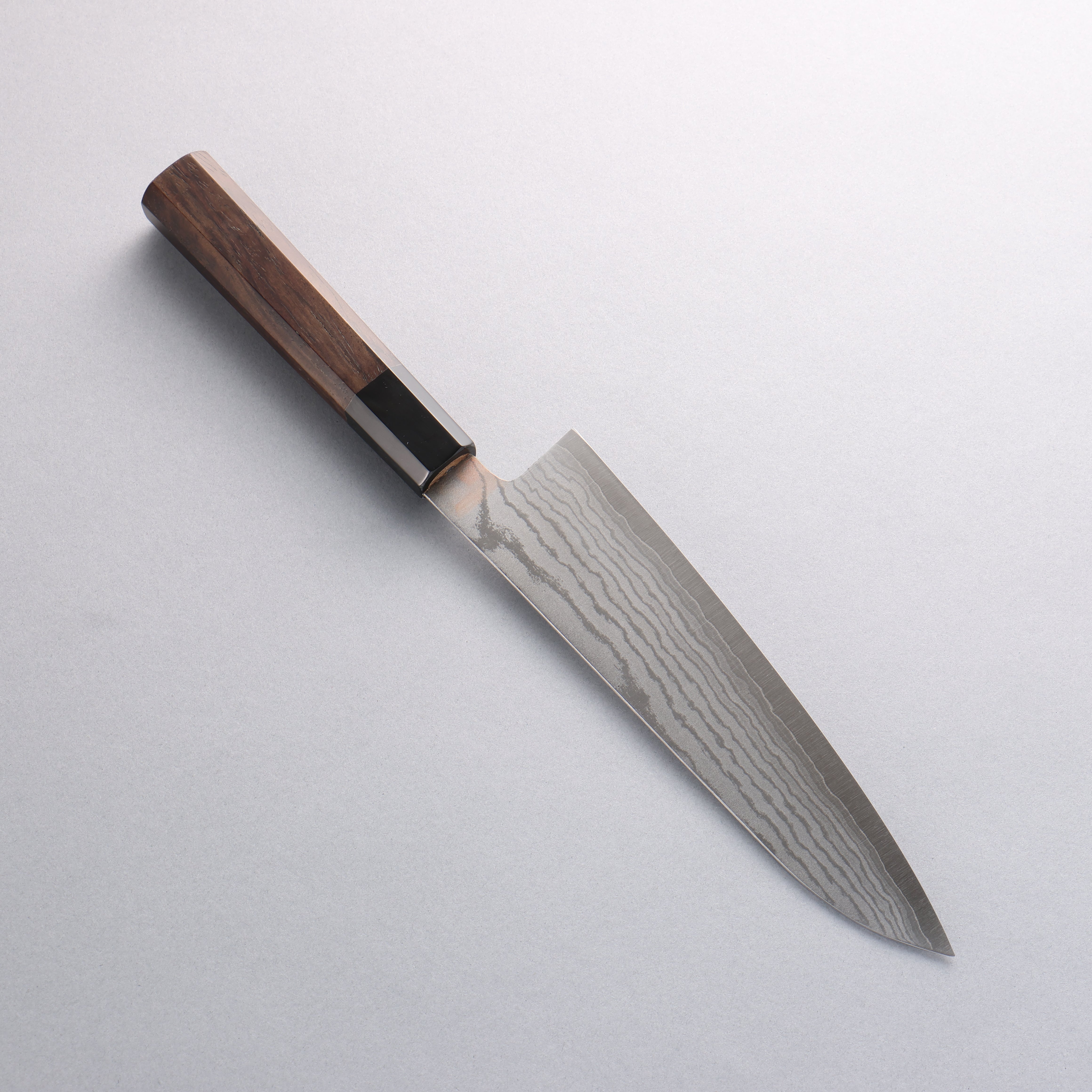 Shigeki Tanaka VG10 17 Layer Damascus Gyuto 180mm Walnut Handle - Japanny - Best Japanese Knife