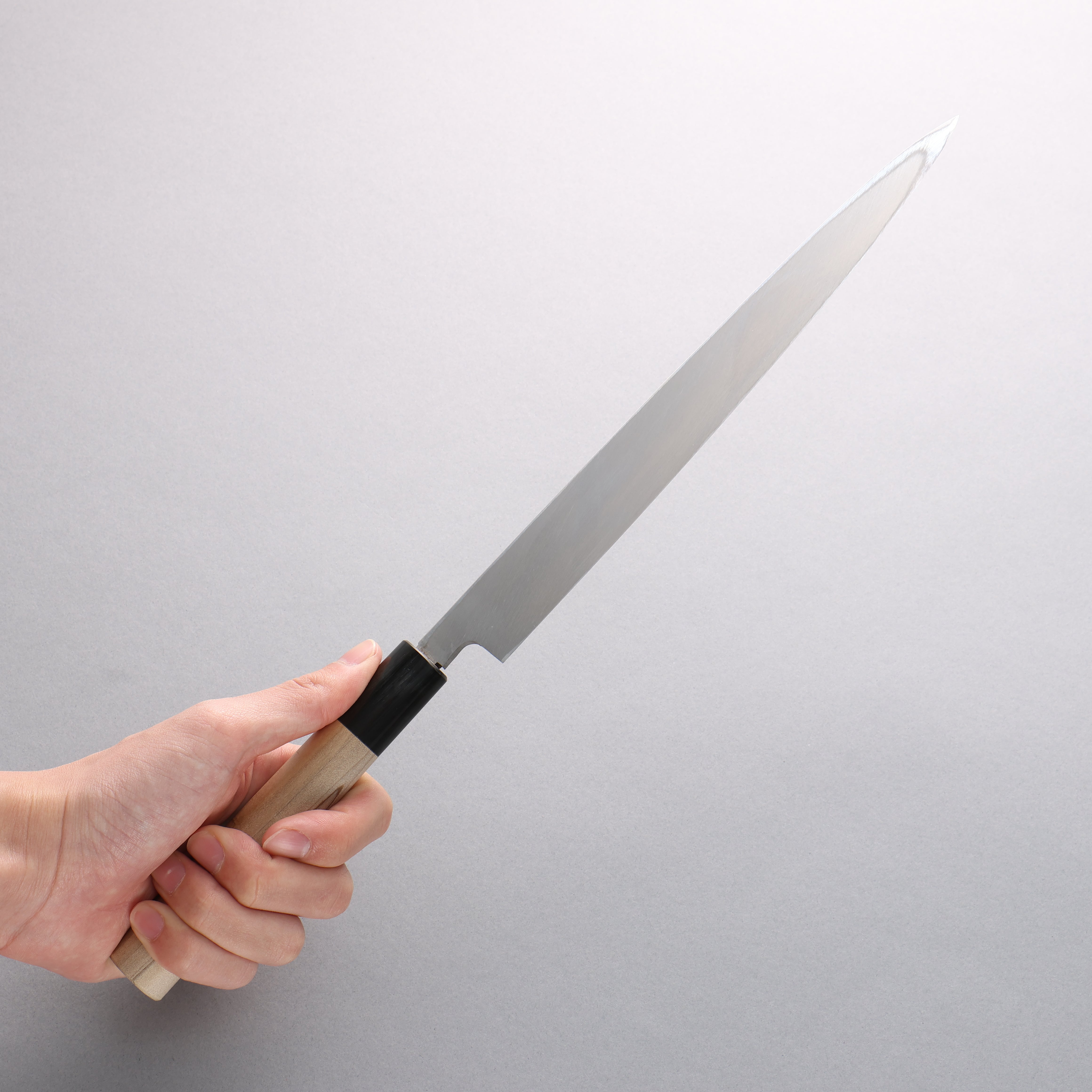 Sakai Takayuki [Left Handed] INOX Yanagiba Magnolia Handle - Japanny - Best Japanese Knife