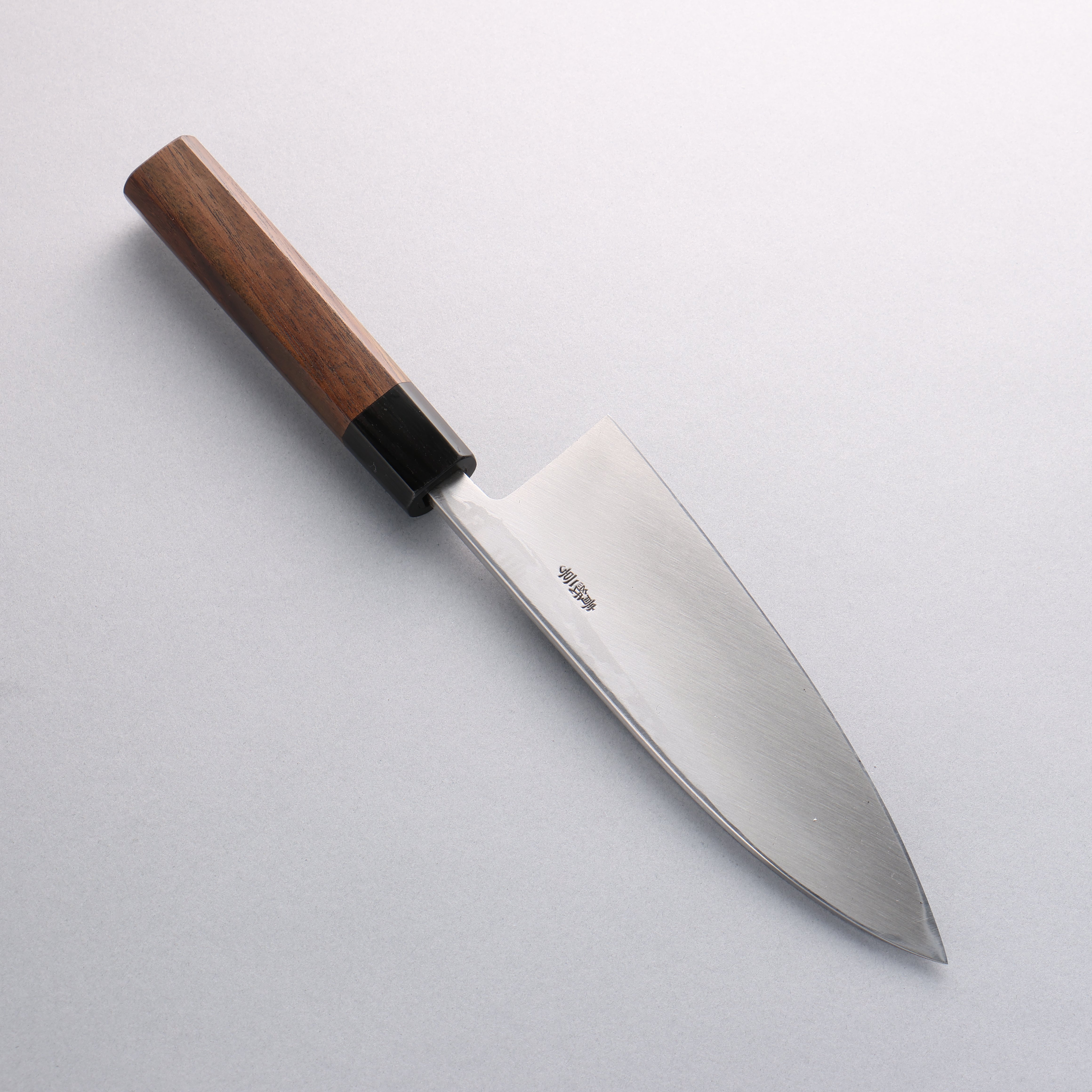 Hideo Kitaoka Blue Steel No.2 Damascus Deba 180mm Shitan Handle - Japanny - Best Japanese Knife