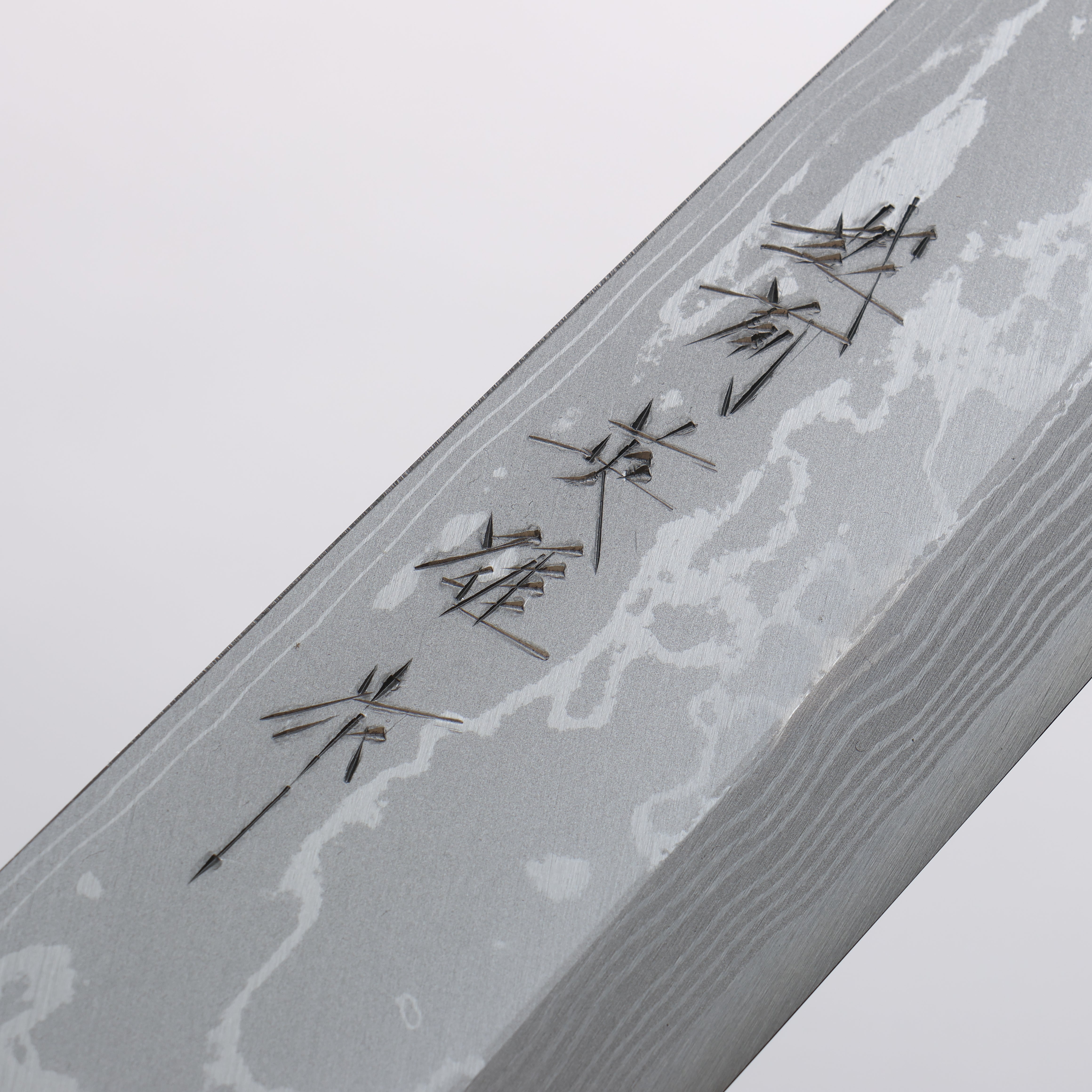 Hideo Kitaoka Blue Steel No.2 Damascus Mioroshi Deba 210mm Shitan Handle - Japanny - Best Japanese Knife