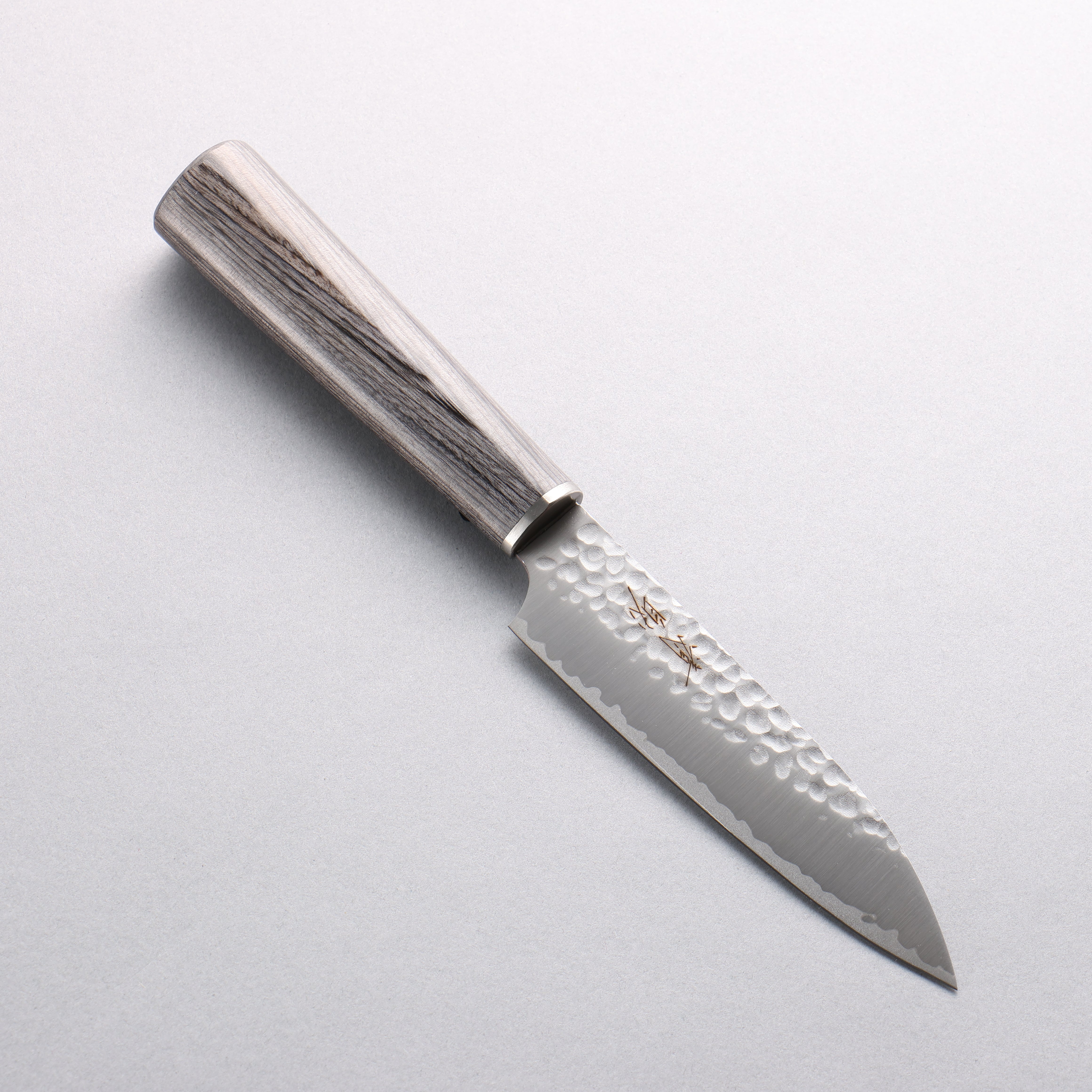 Seisuke VG10 Hammered Petty-Utility 120mm Charcoal Gray Pakka wood Handle - Japanny - Best Japanese Knife