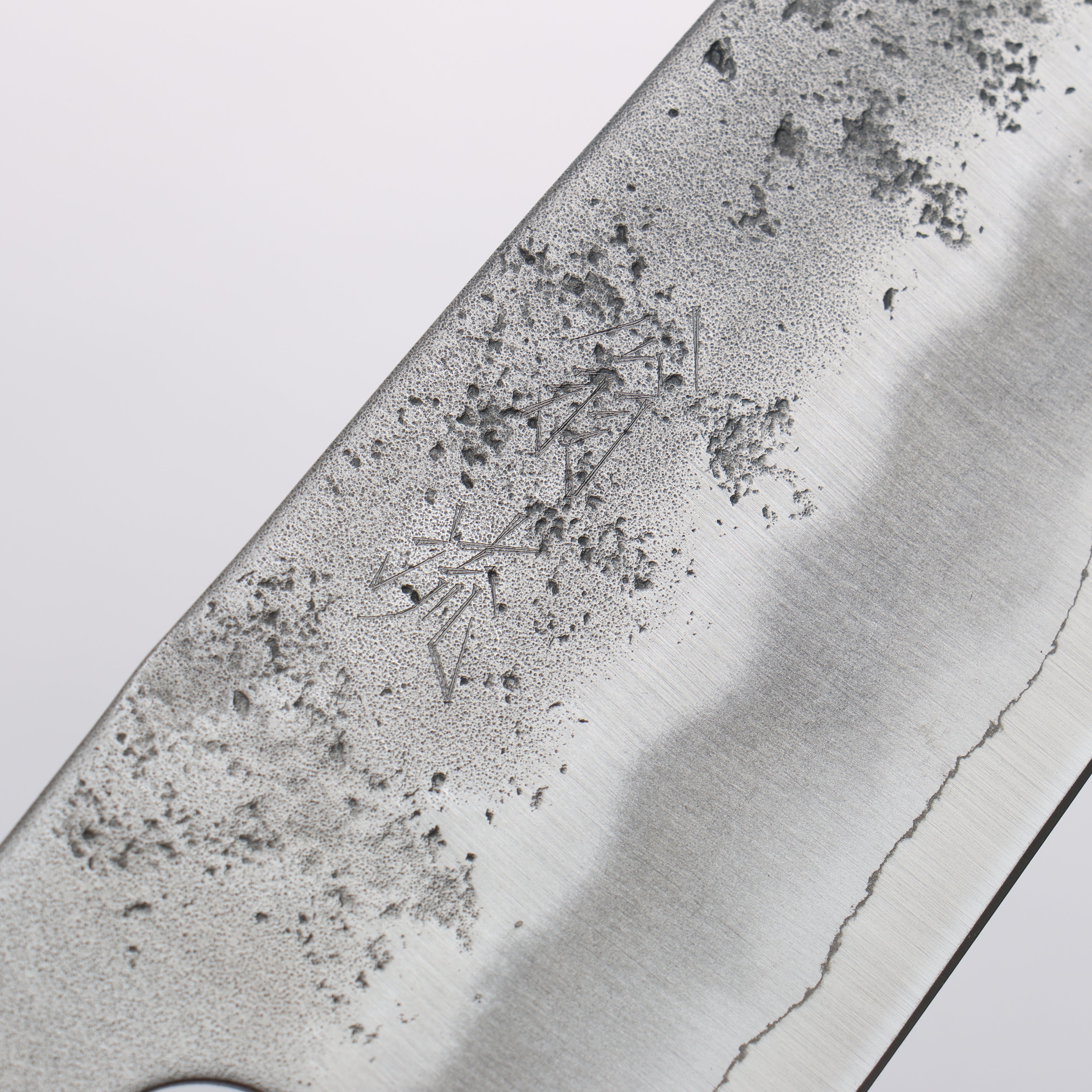 Oul Silver Steel No.3 Nashiji Santoku 165mm Burnt Oak Handle - Japanny - Best Japanese Knife